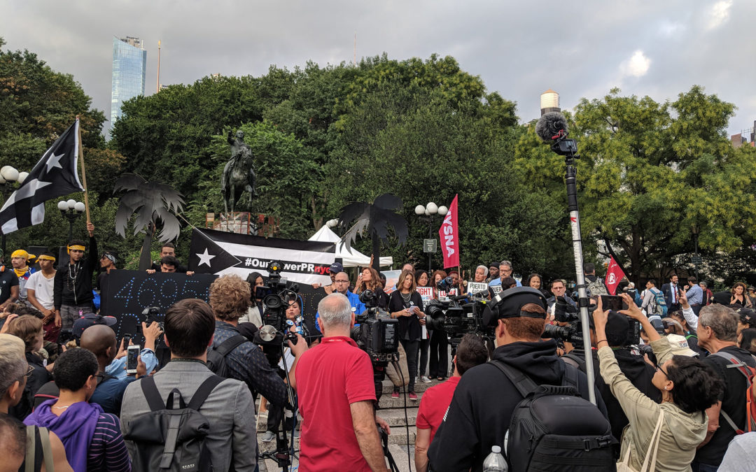 #OurPowerPRnyc Marks One-Year Mark of Hurricane Maria:  1000+ Leaders, Artists, Activists Unite to Demand #JustRecovery for Puerto Rico
